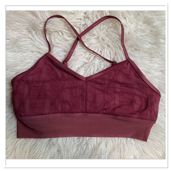 Alo Yoga Aria Bra Mauve Color Pull On Adjustable Straps Size Large - Picture 1 of 8